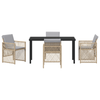 Hage Spisegruppe 5 pcs Beige polyrotting