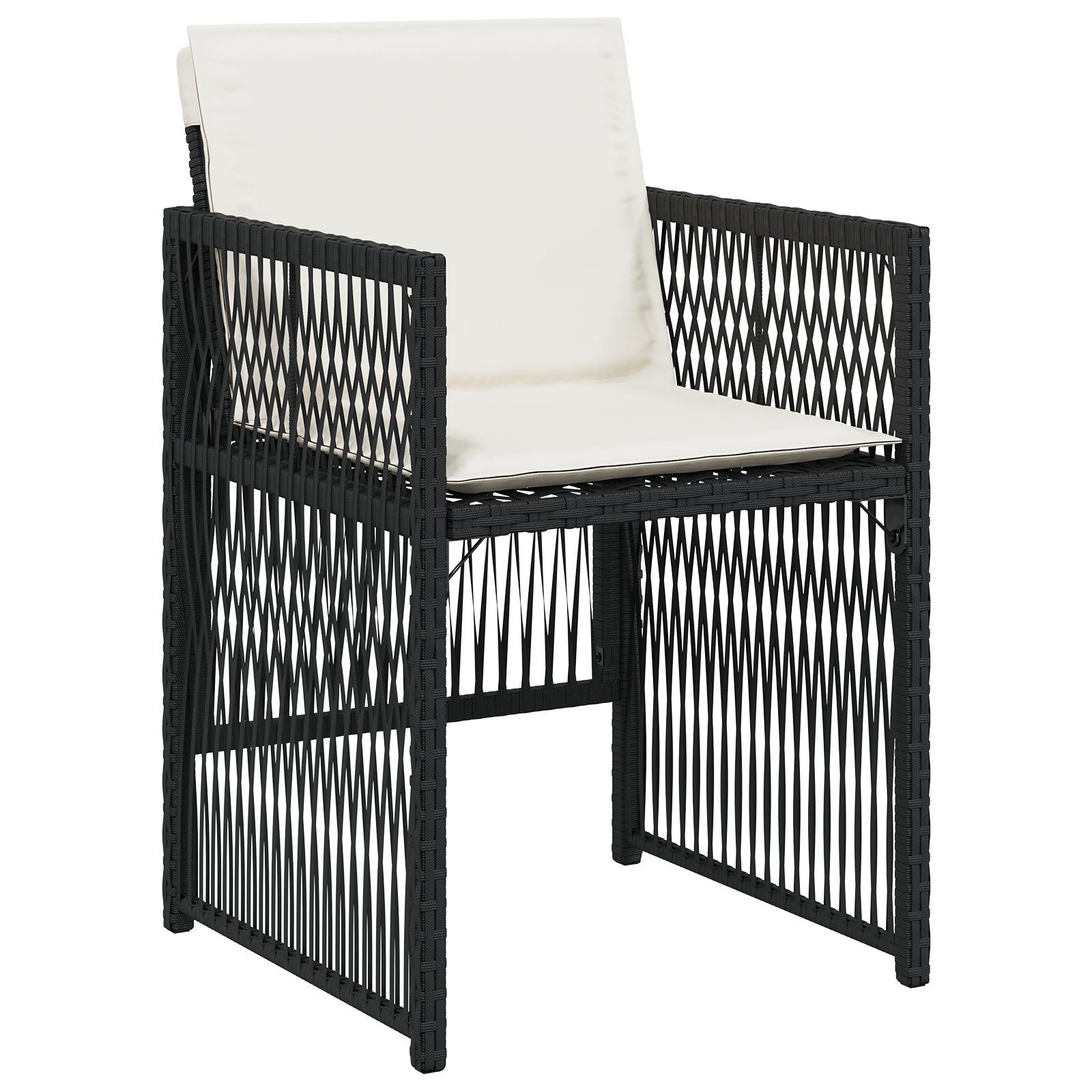 Hage Spisegruppe 5 pcs Svart Poly rattan