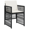 Hage Spisegruppe 5 pcs Svart Poly rattan