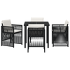 Hage Spisegruppe 5 pcs Svart Poly rattan