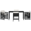 Hage Spisegruppe 5 pcs Svart Poly rattan