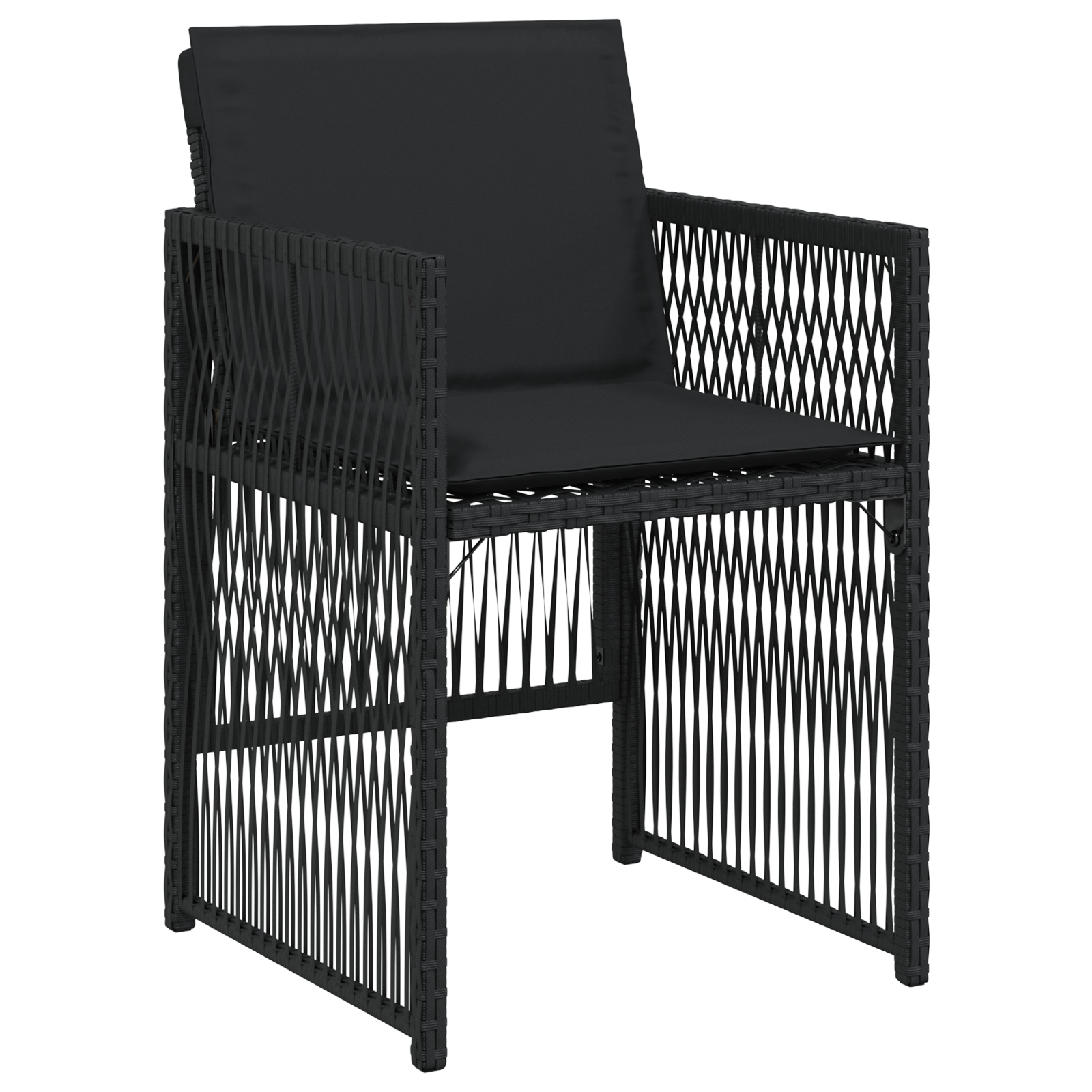 Hage Spisegruppe 5 pcs Svart Poly rattan