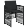 Hage Spisegruppe 5 pcs Svart Poly rattan