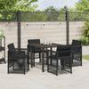 Hage Spisegruppe 5 pcs Svart Poly rattan