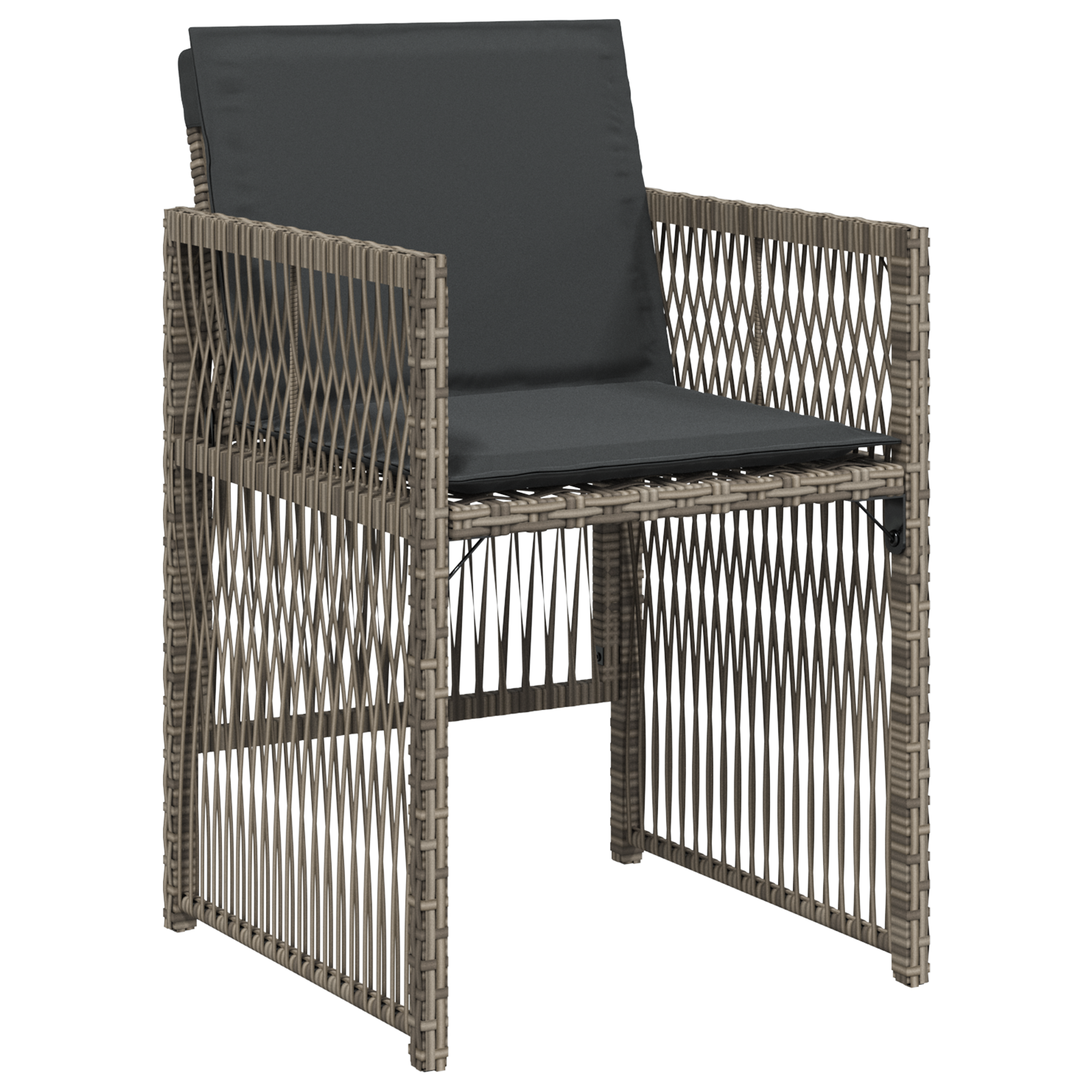 Hage Spisegruppe 5 pcs Grå Poly rattan
