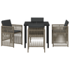 Hage Spisegruppe 5 pcs Grå Poly rattan