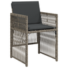 Hage Spisegruppe 5 pcs Grå Poly rattan