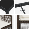 Hage Spisegruppe 5 pcs Brun Poly rattan