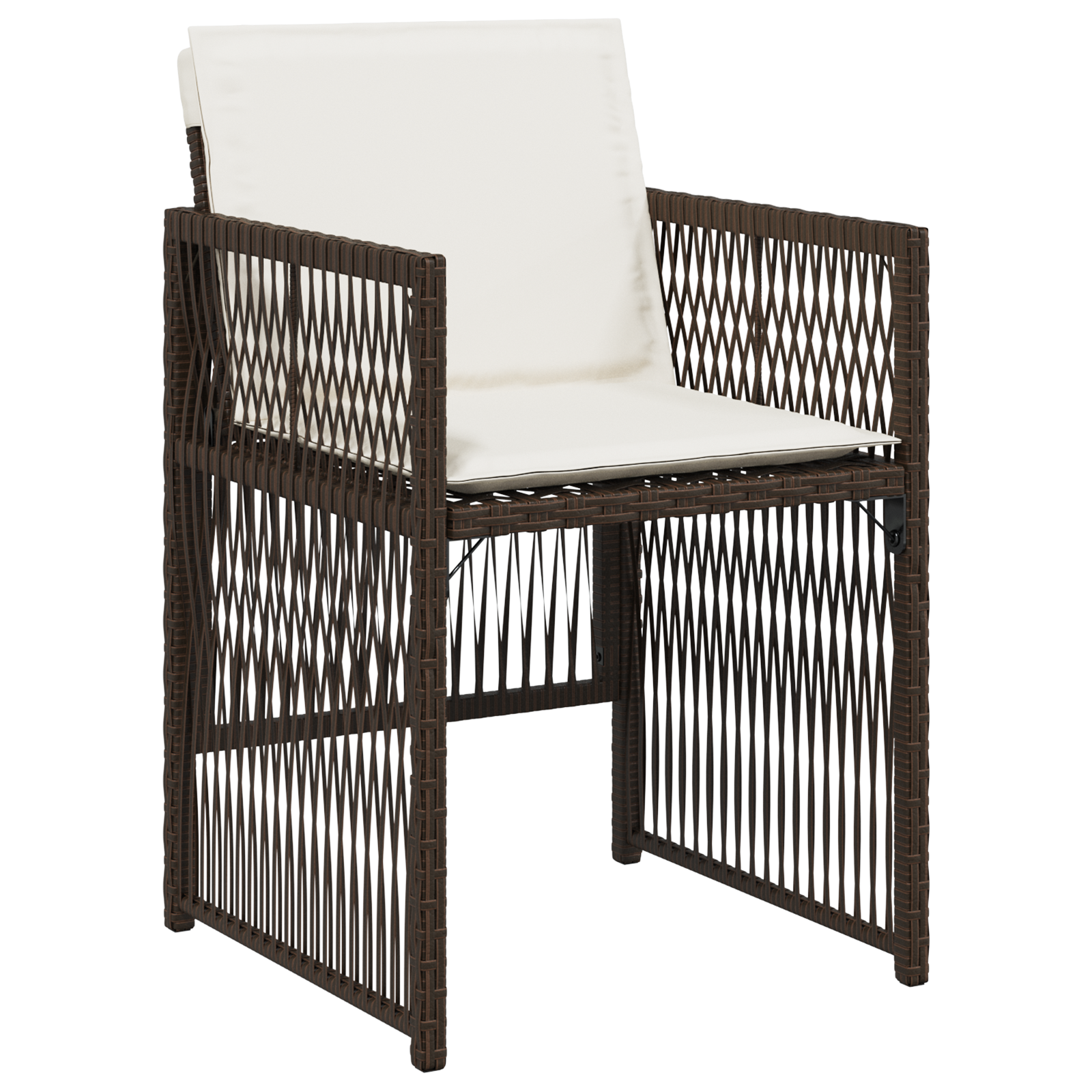 Hage Spisegruppe 5 pcs Brun Poly rattan