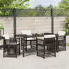 Hage Spisegruppe 5 pcs Brun Poly rattan