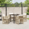 Hage Spisegruppe 5 pcs Beige Poly rattan