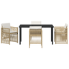 Hage Spisegruppe 5 pcs Beige Poly rattan
