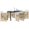 Hage Spisegruppe 5 pcs Beige Poly rattan