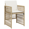 Hage Spisegruppe 5 pcs Beige Poly rattan
