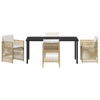 Hage Spisegruppe 5 pcs Beige Poly rattan