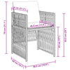 Hage Spisegruppe 5 pcs Beige Poly rattan