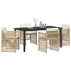 Hage Spisegruppe 5 pcs Beige Poly rattan