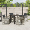 Hage Spisegruppe 5 pcs Lysegrå Poly rattan