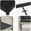 Hage Spisegruppe 5 pcs Lysegrå Poly rattan