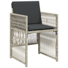 Hage Spisegruppe 5 pcs Lysegrå Poly rattan