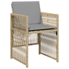 Hage Spisegruppe 5 pcs Beige Poly rattan