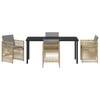 Hage Spisegruppe 5 pcs Beige Poly rattan
