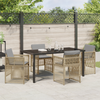 Hage Spisegruppe 5 pcs Beige Poly rattan