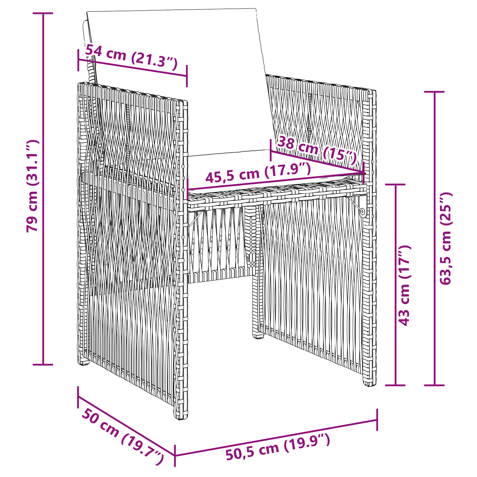 Hage Spisegruppe 5 pcs Beige Poly rattan