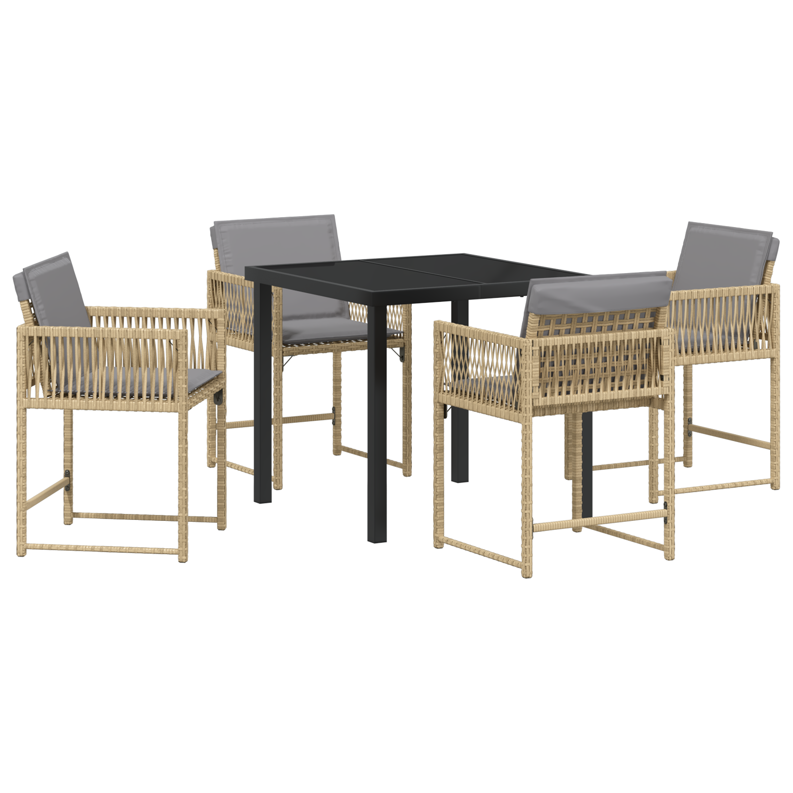 Hage Spisegruppe 5 pcs Beige polyrotting