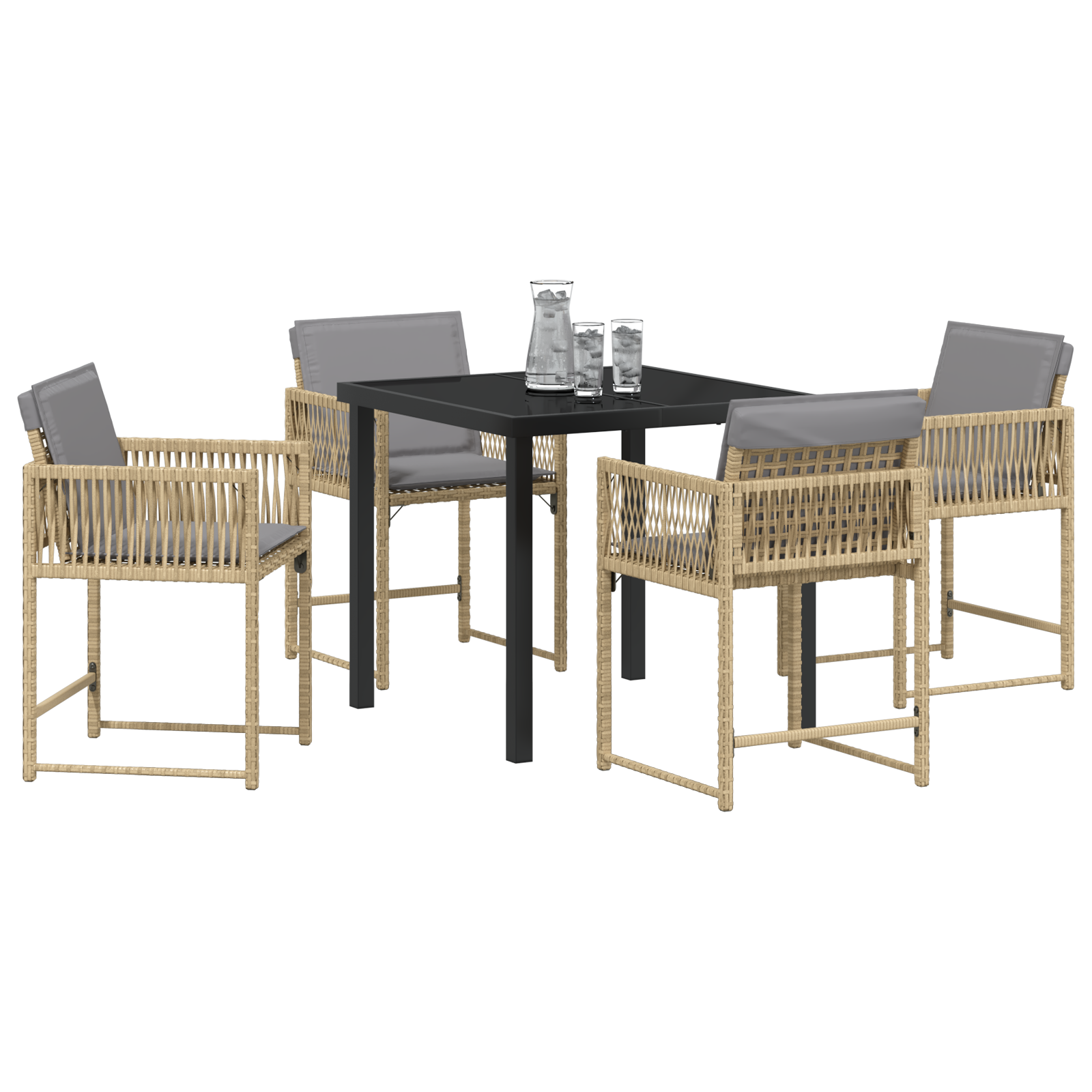 Hage Spisegruppe 5 pcs Beige polyrotting