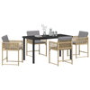 Hage Spisegruppe 5 pcs Beige polyrotting