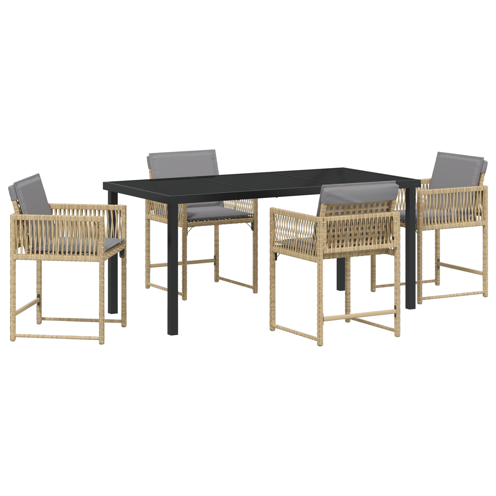 Hage Spisegruppe 5 pcs Beige polyrotting