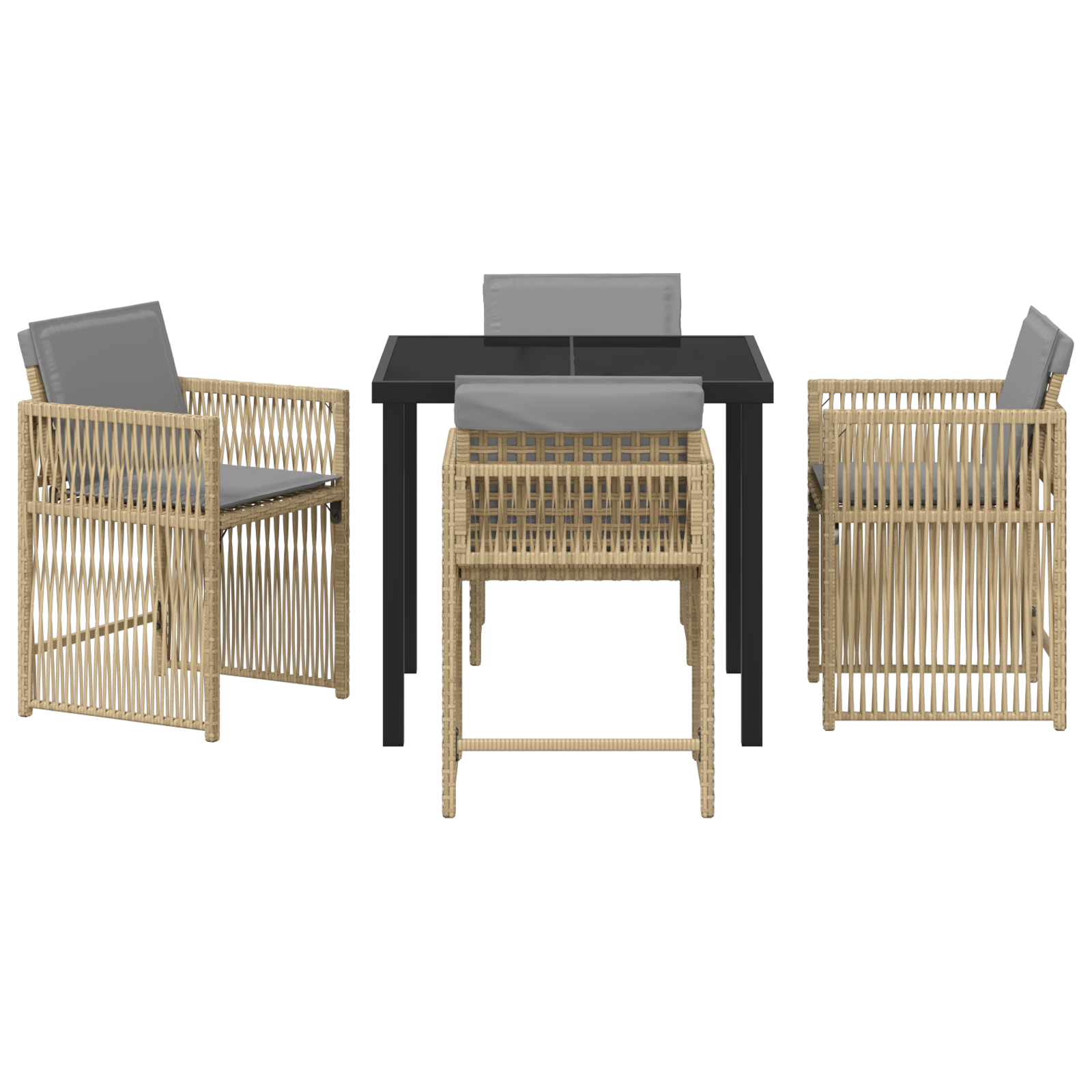 Hage Spisegruppe 5 pcs Beige polyrotting
