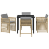 Hage Spisegruppe 5 pcs Beige polyrotting