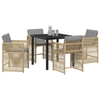 Hage Spisegruppe 5 pcs Beige polyrotting