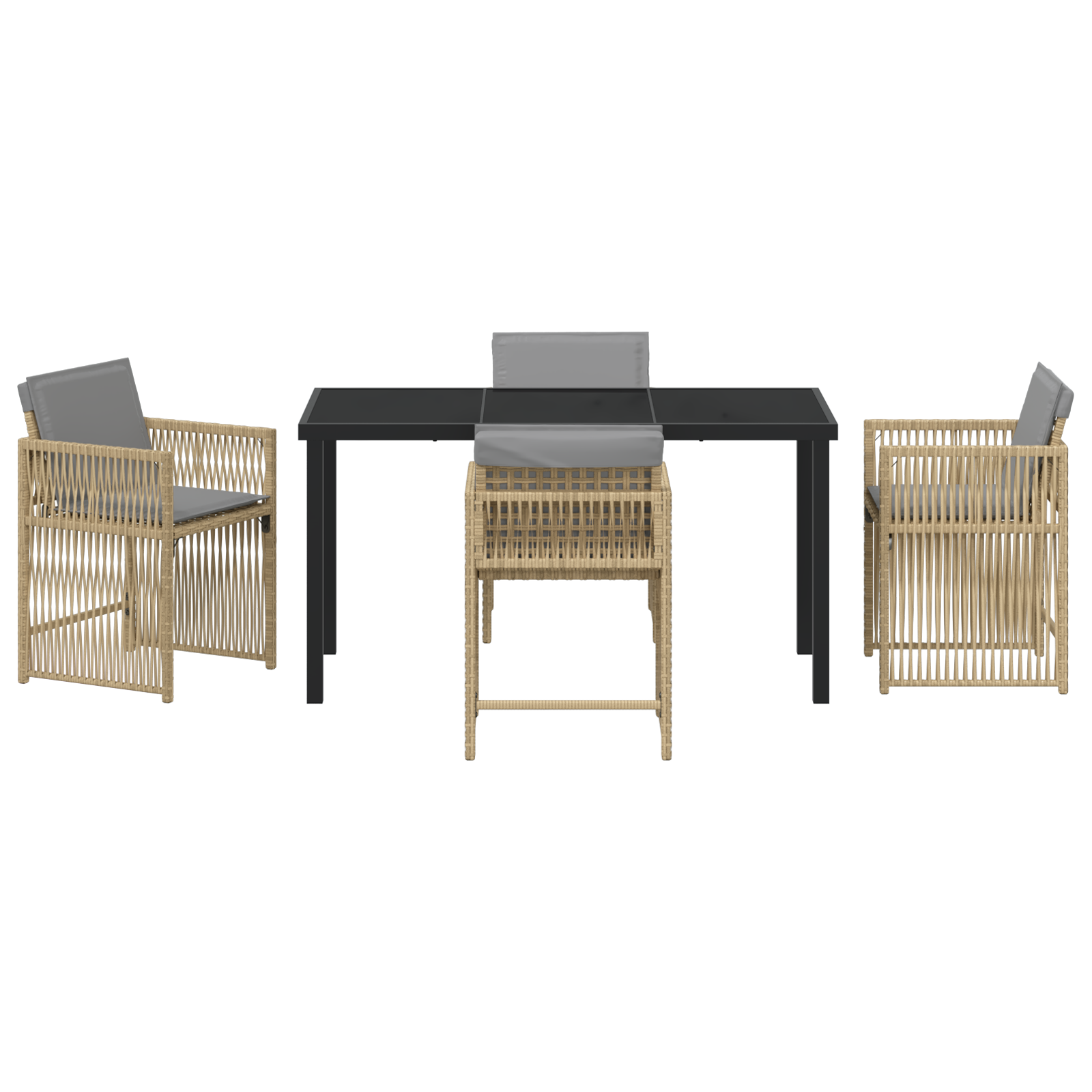 Hage Spisegruppe 5 pcs Beige polyrotting