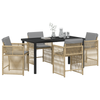 Hage Spisegruppe 5 pcs Beige polyrotting