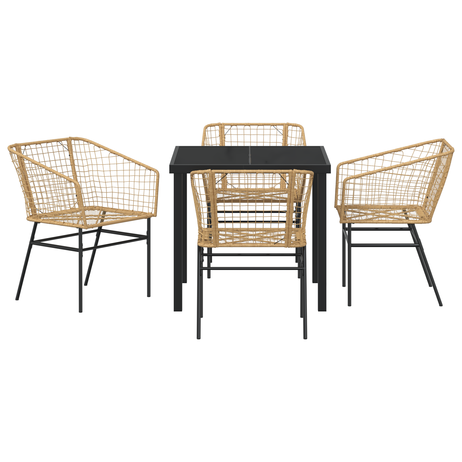 Hage Spisegruppe 5 pcs Brun polyrotting