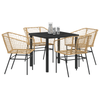 Hage Spisegruppe 5 pcs Brun polyrotting