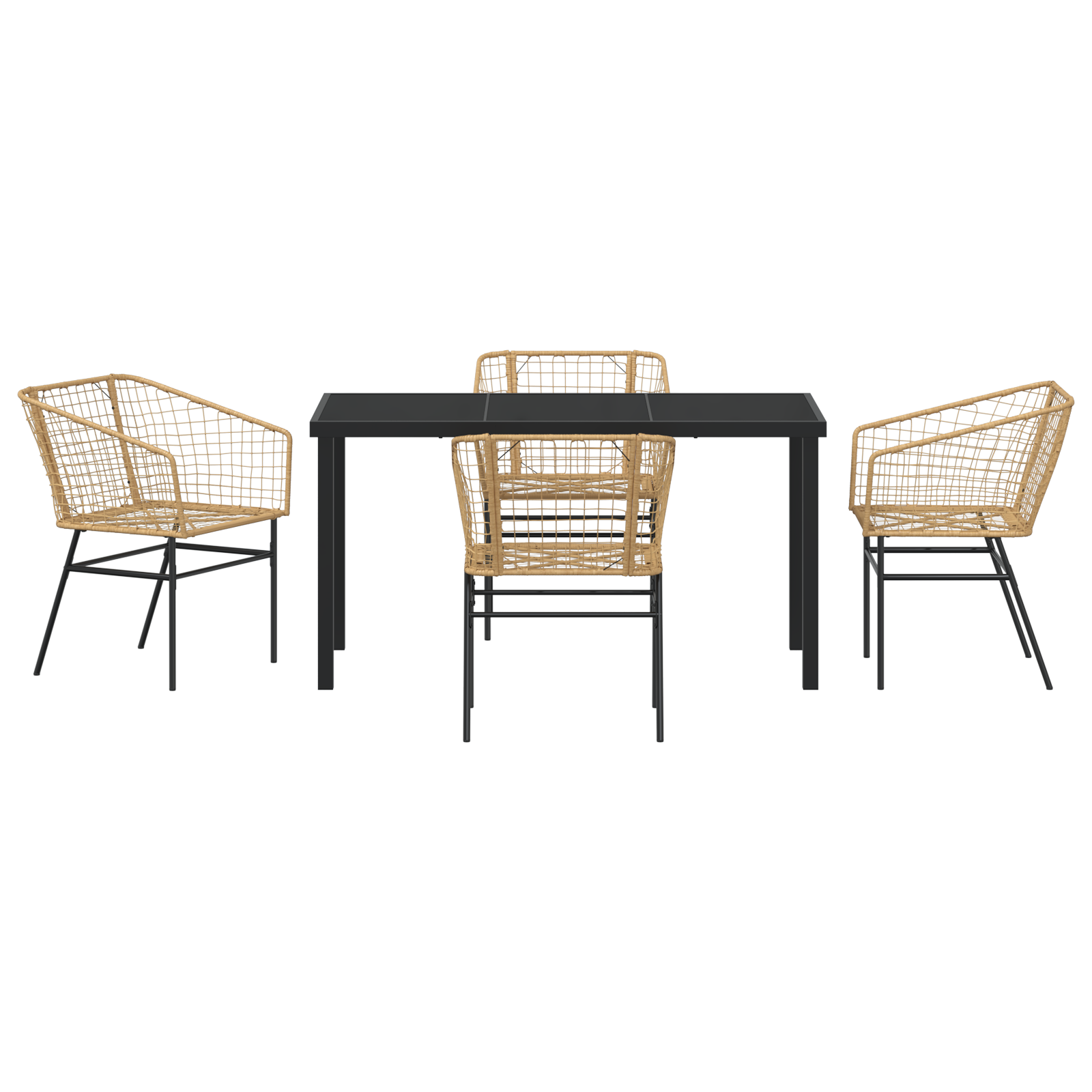 Hage Spisegruppe 5 pcs Brun polyrotting