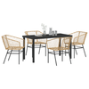 Hage Spisegruppe 5 pcs Brun polyrotting