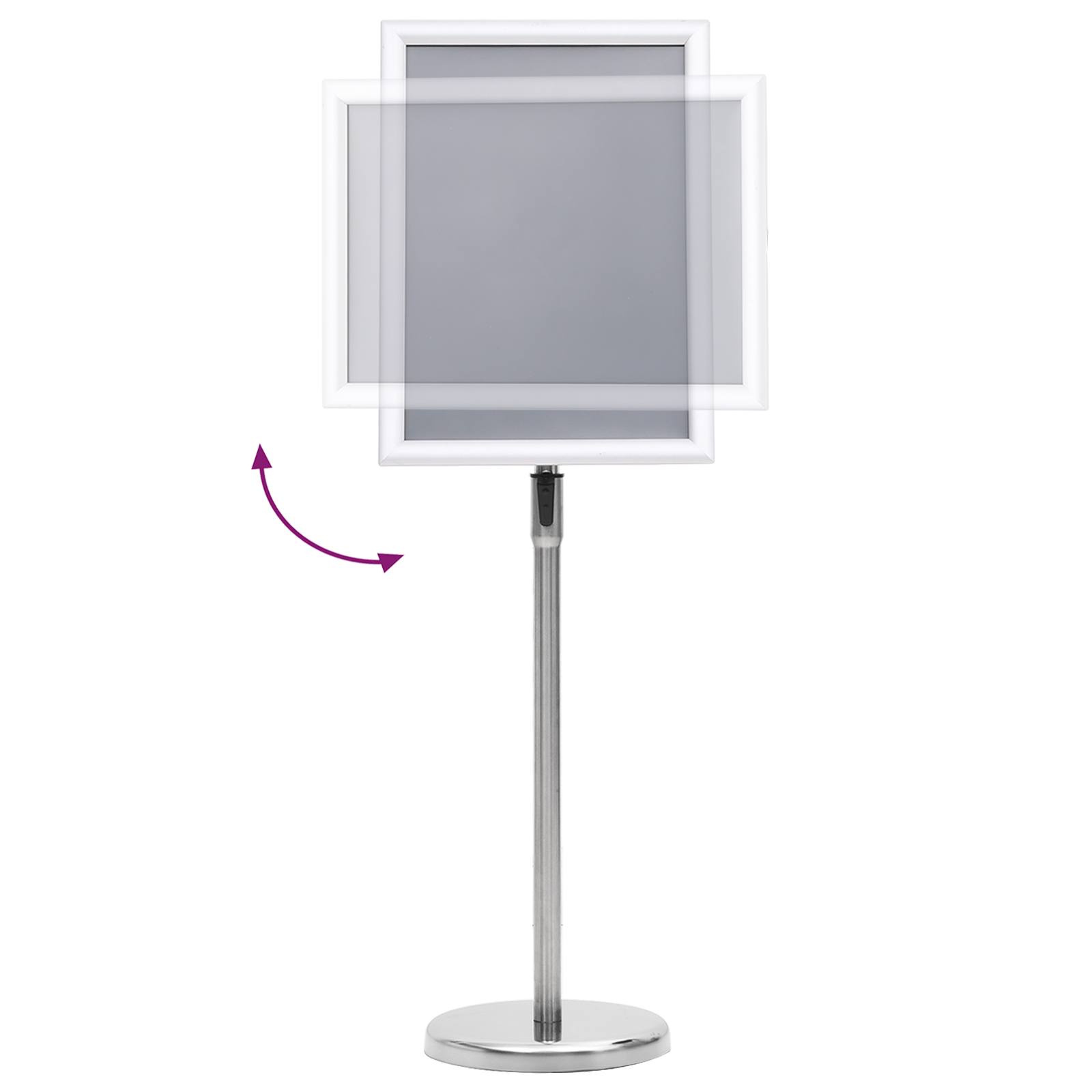 Plakatstativer 2 pcs sølv 45 x 33 x 88 cm Aluminiumlegering