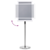 Plakatstativer 2 pcs sølv 45 x 33 x 88 cm Aluminiumlegering