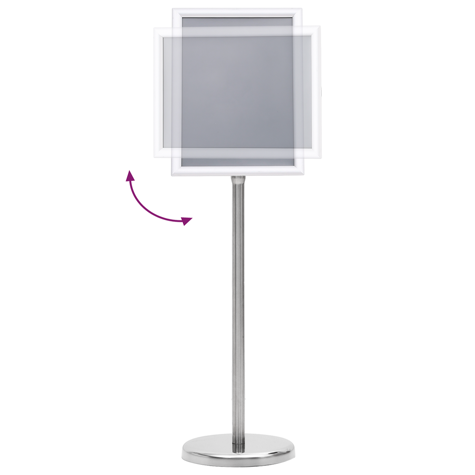 Plakatstativer 2 pcs sølv 32.5x 24 x 78 cm Aluminiumlegering