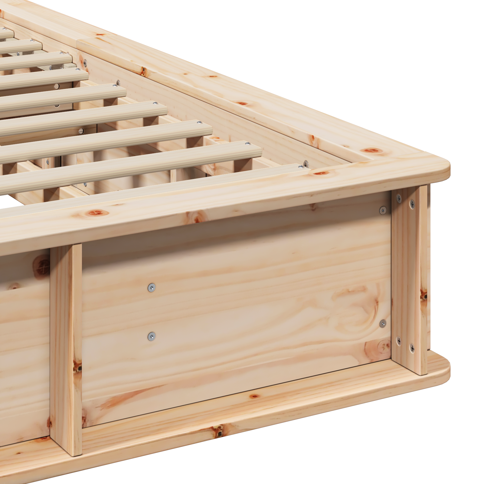 Sengestamme Brun 200 x 200 cm Massiv furu