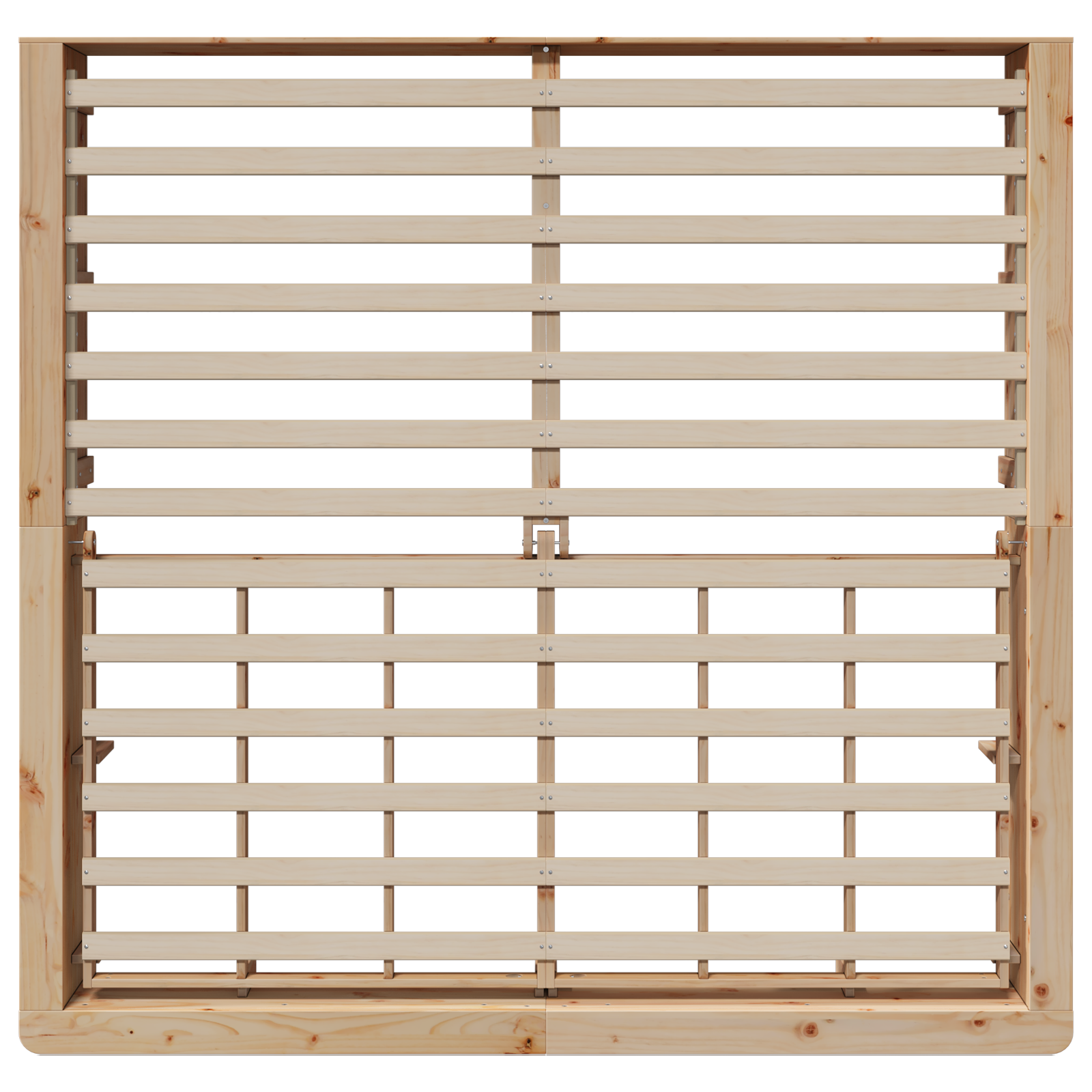 Sengestamme Brun 200 x 200 cm Massiv furu