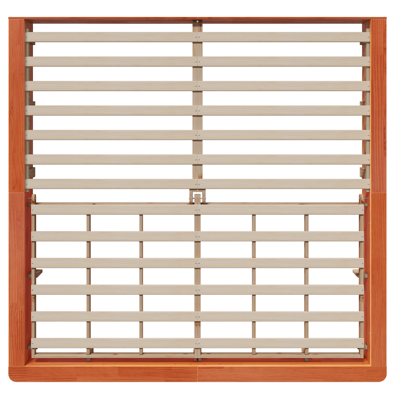 Sengestamme Vokset Brun 200 x 200 cm Massiv furu