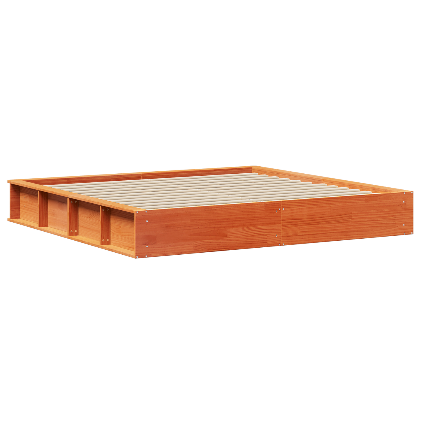 Sengestamme Vokset Brun 180 x 200 cm Massiv furu