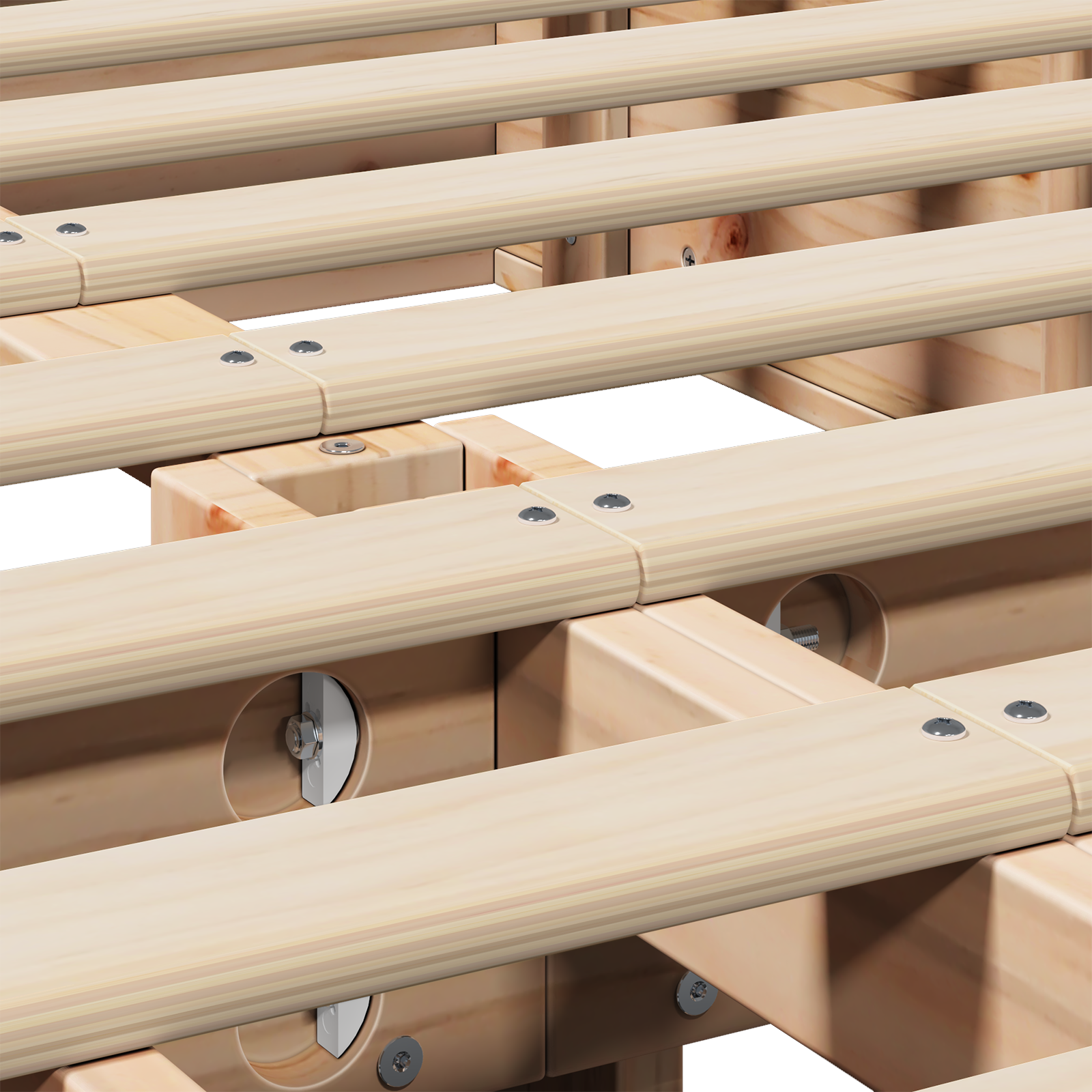 Sengestamme Brun 160 x 200 cm Massiv furu