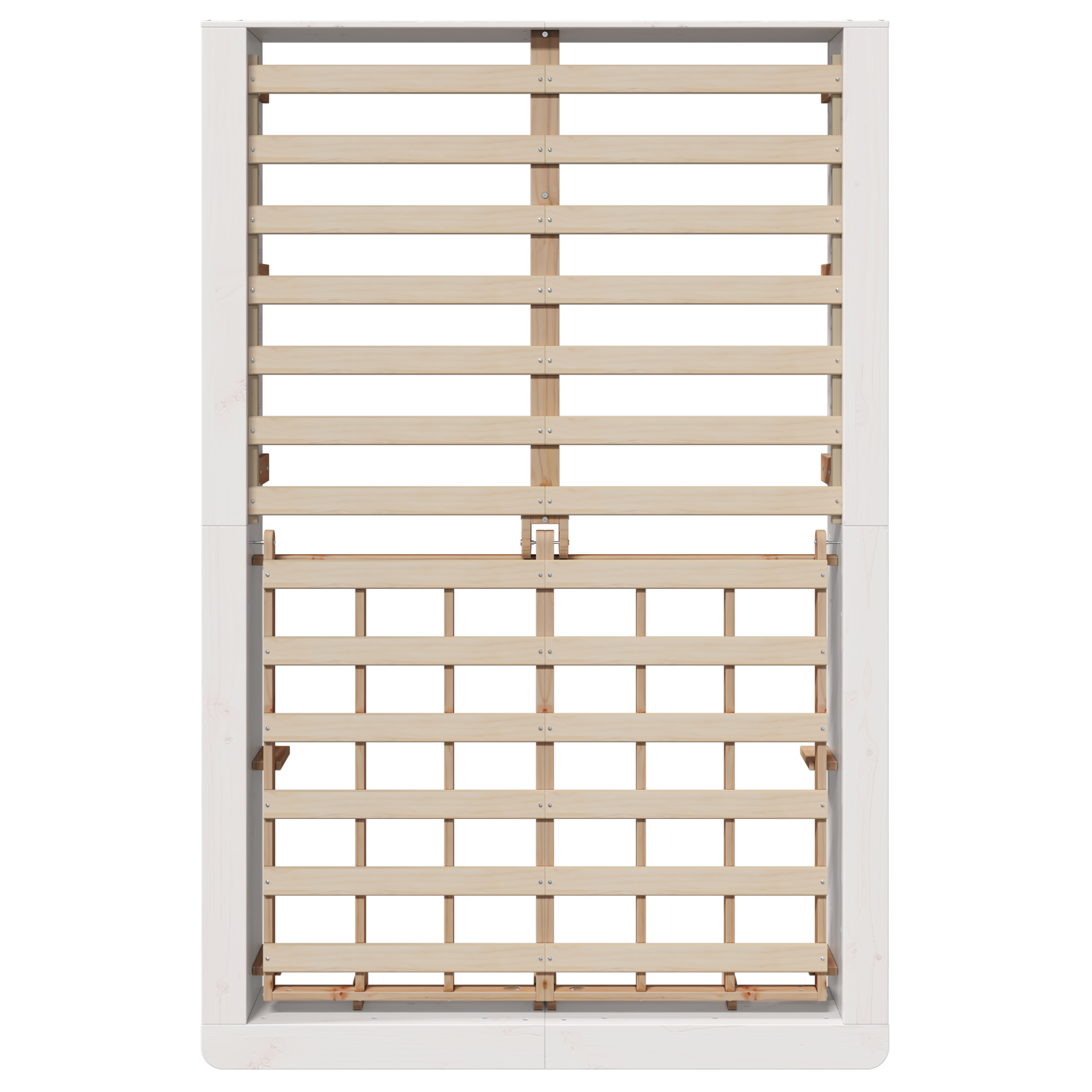 Sengestamme Hvit 120 x 200 cm Massiv furu